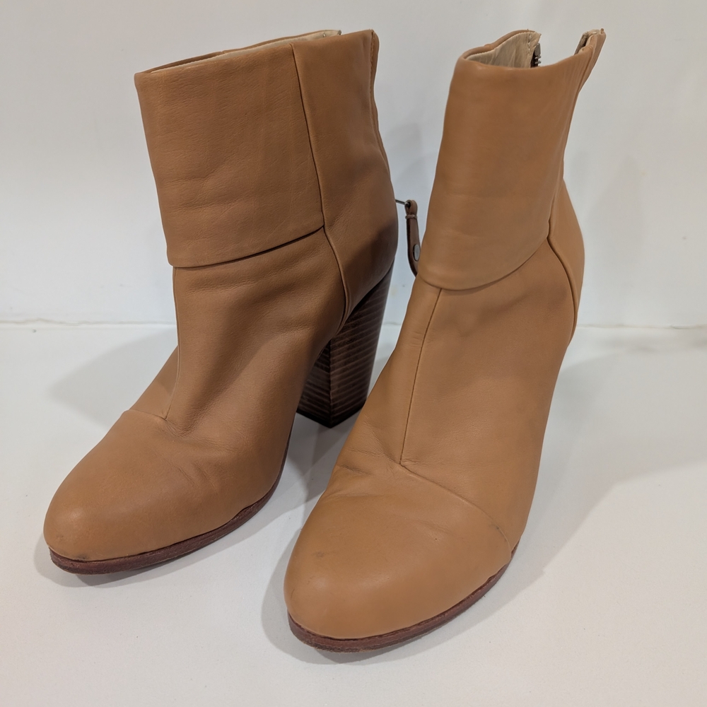 Rag and Bone Newburry Camel Leather Ankle Boots